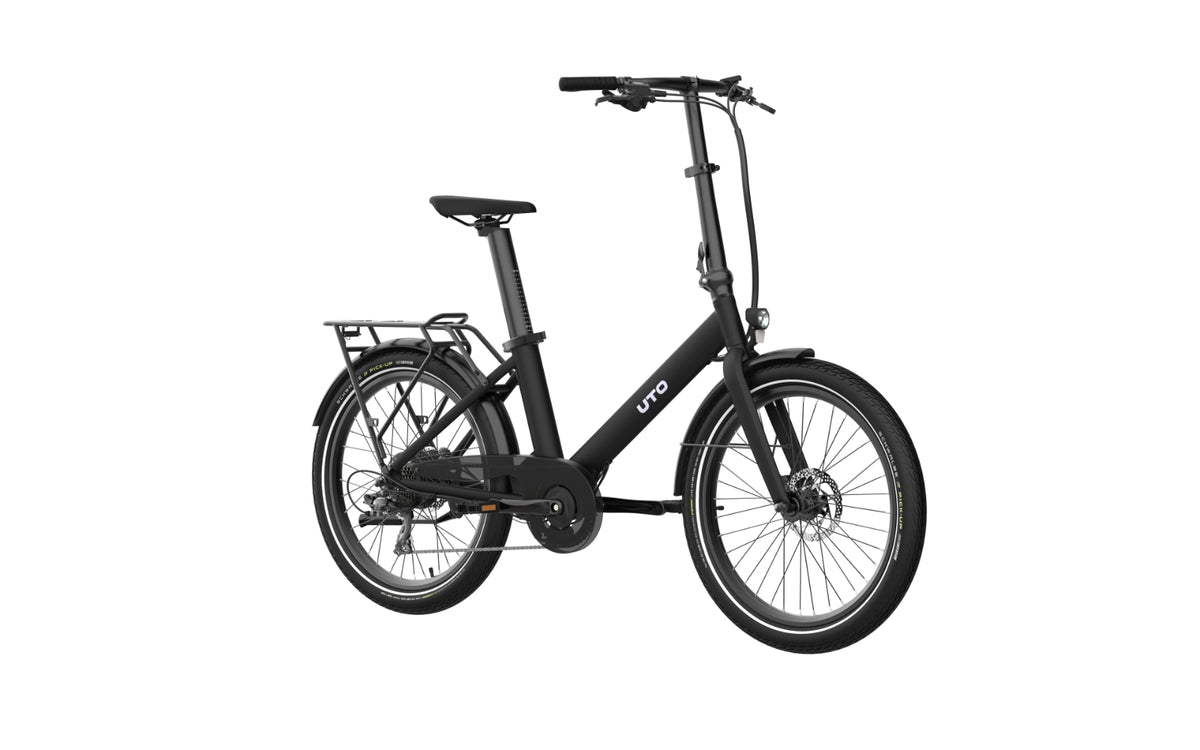 UTO elektrische compactfiets OG24 v1 UART zwart – detailfoto 1