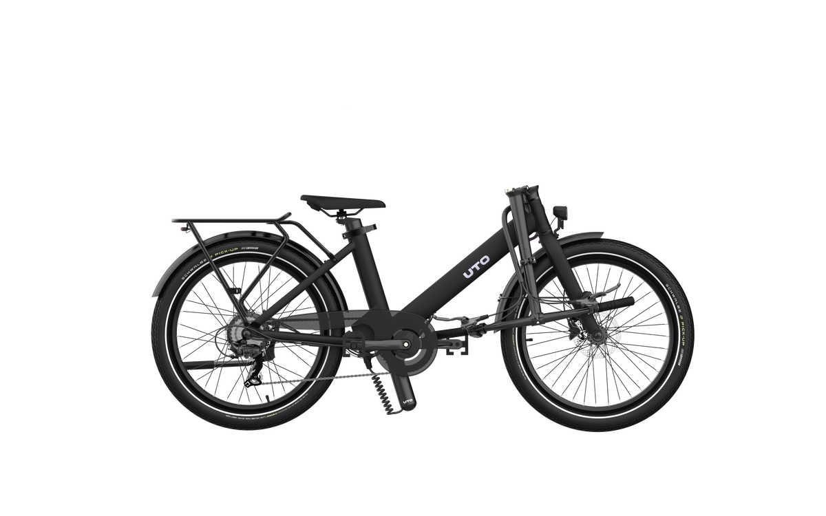 UTO elektrische compactfiets OG24 v1 UART zwart – detailfoto 2