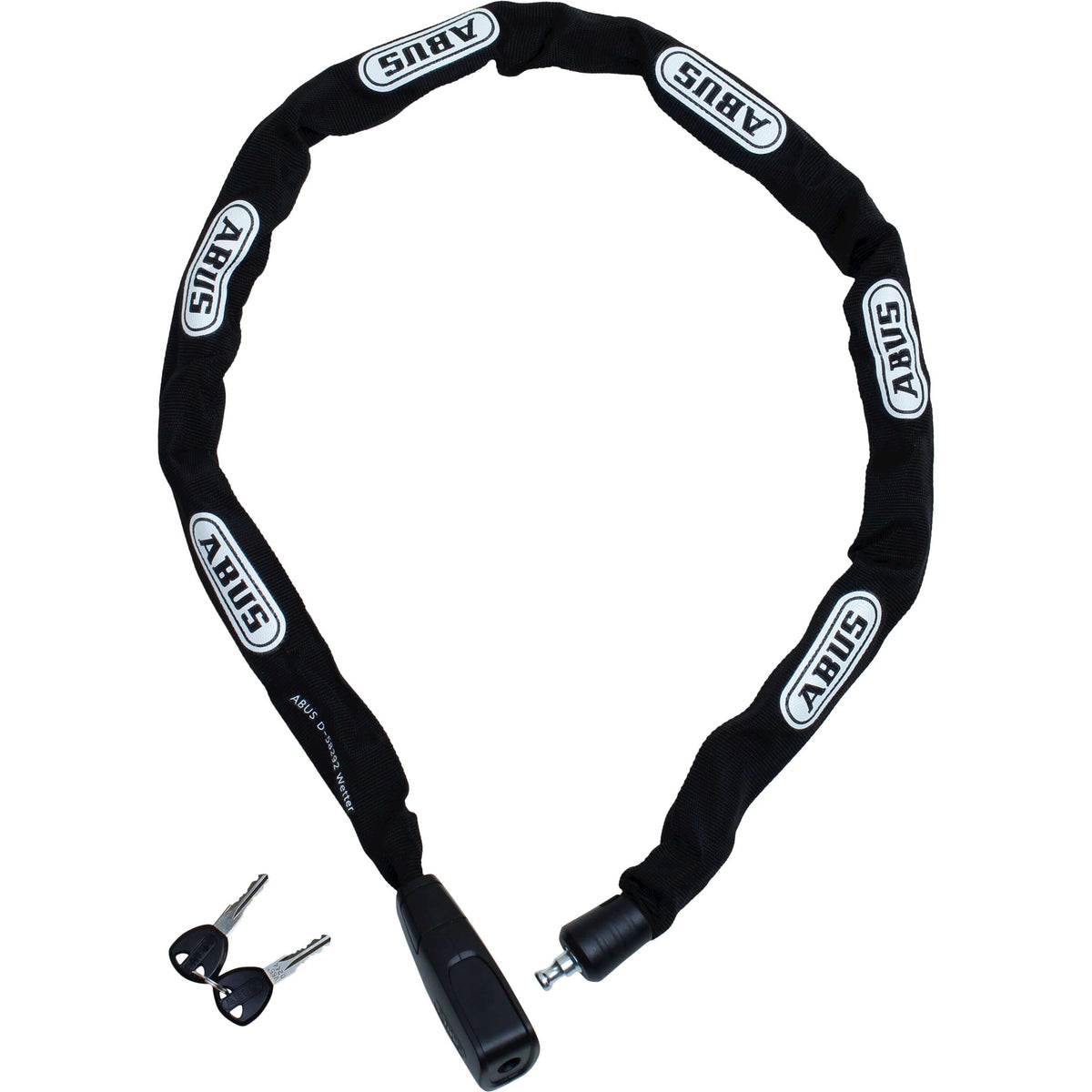 ABUS CityChain 6800/110 2.0 zwart, geopend met sleutels
