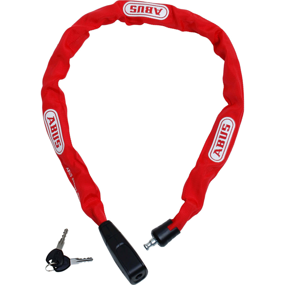 ABUS CityChain 6800/85 2.0 rood, geopend met sleutels