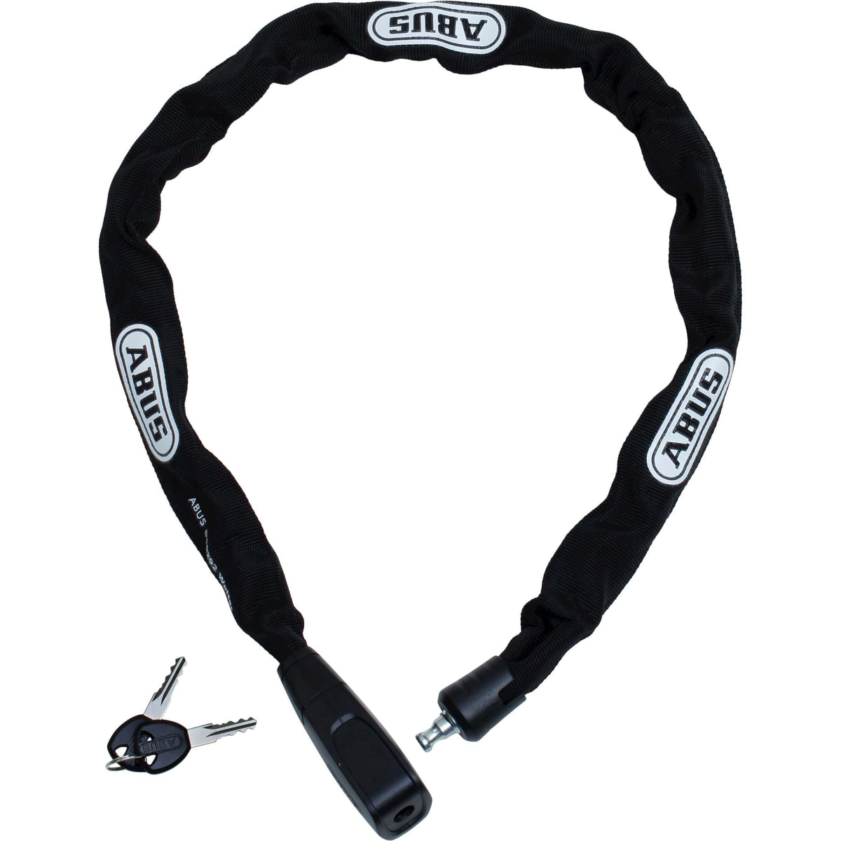 ABUS CityChain 6800/85 2.0 zwart, geopend met sleutels