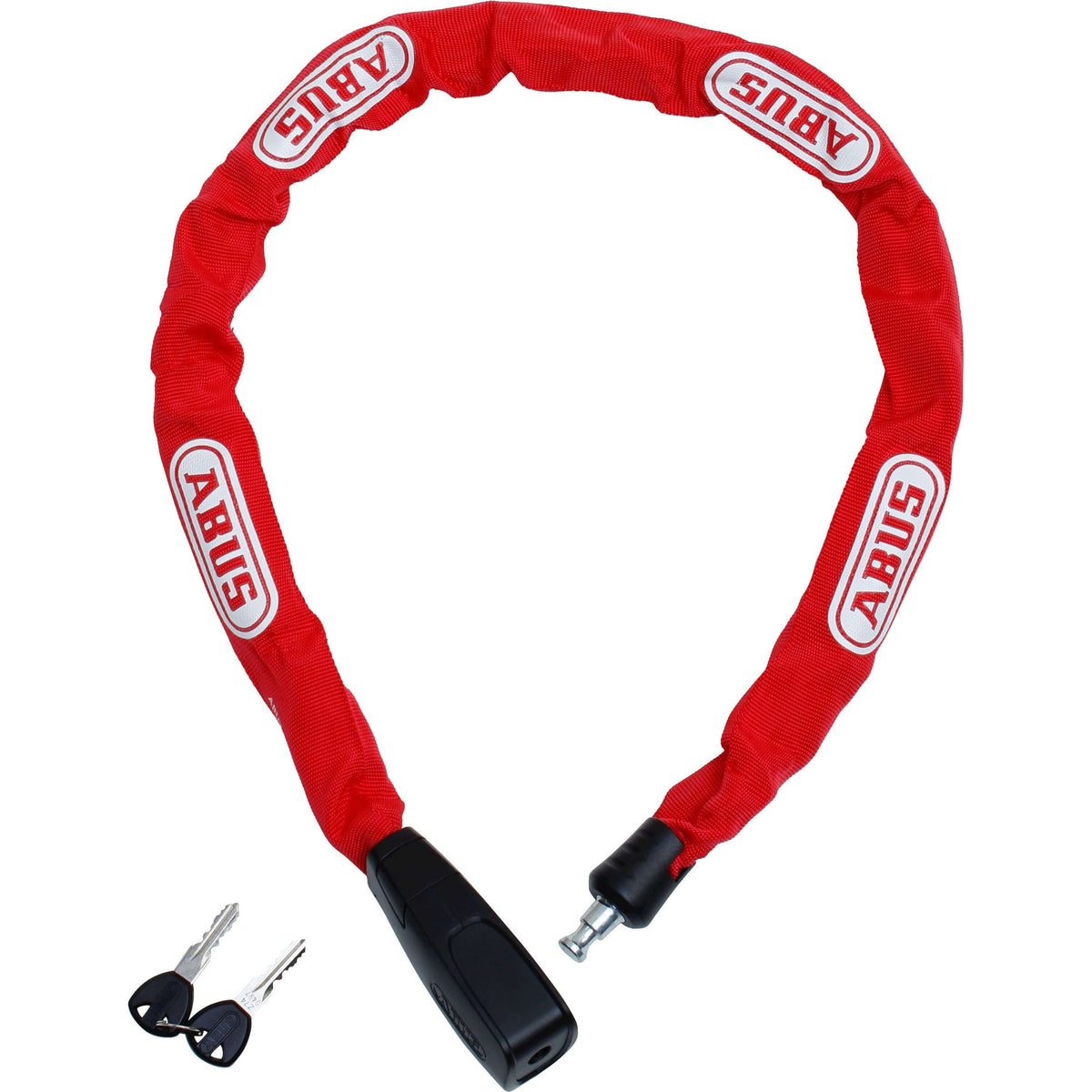 ABUS CityChain 8800/120 2.0 rood, geopend met sleutels