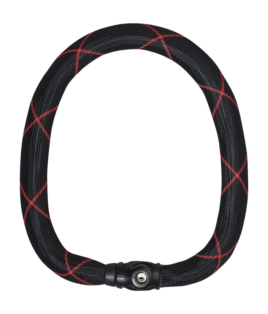 ABUS IVY Chain 9210/110 kettingslot zwart met rode accenten