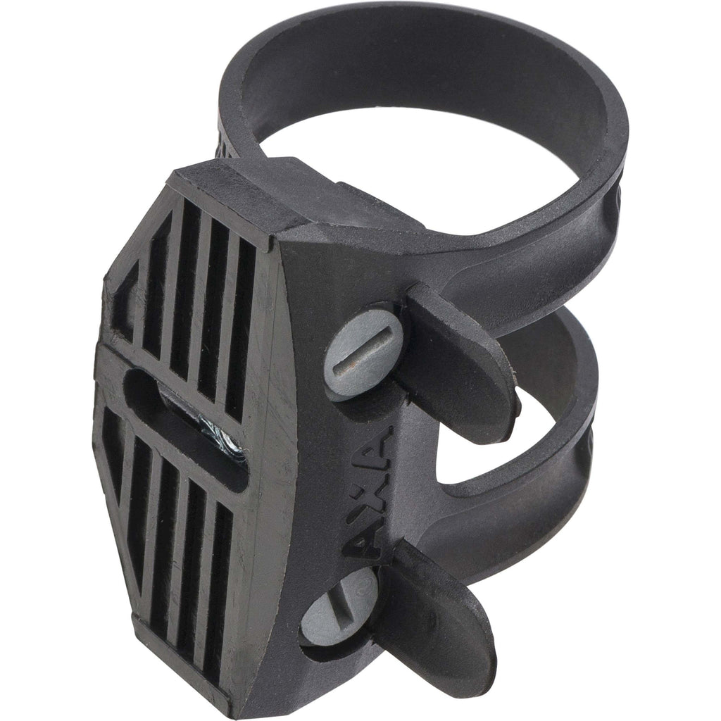 Detail van de AXA Flex Mount bevestiging om een framebuis