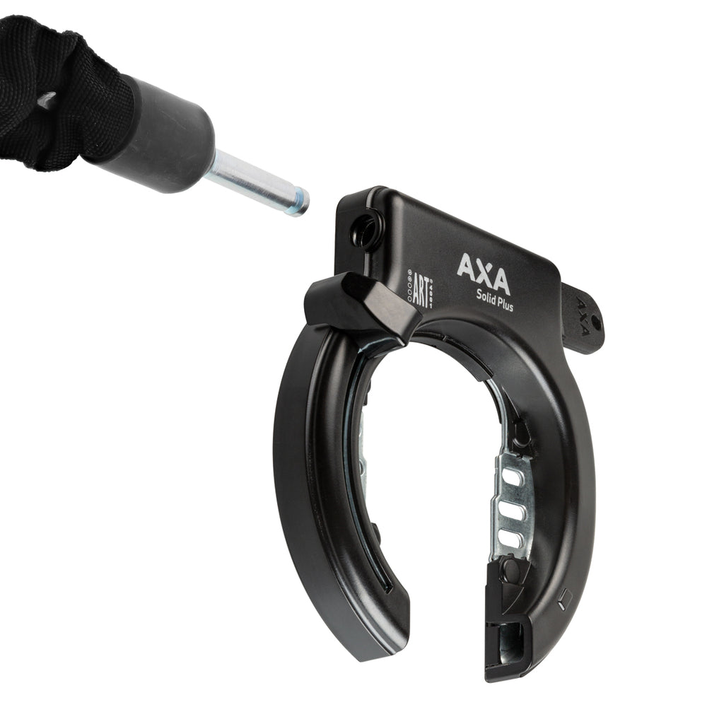 AXA Solid Plus zwart met insteekaansluiting; kabel niet inbegrepen