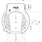 Maattekening van het AXA Solid Plus ringslot