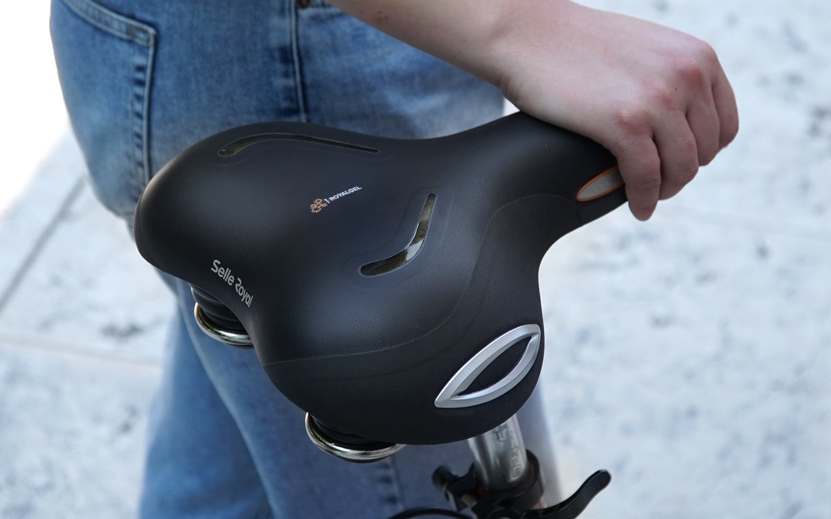 Selle Royal Lookin Relaxed fietszadel in zwart, productfoto 4