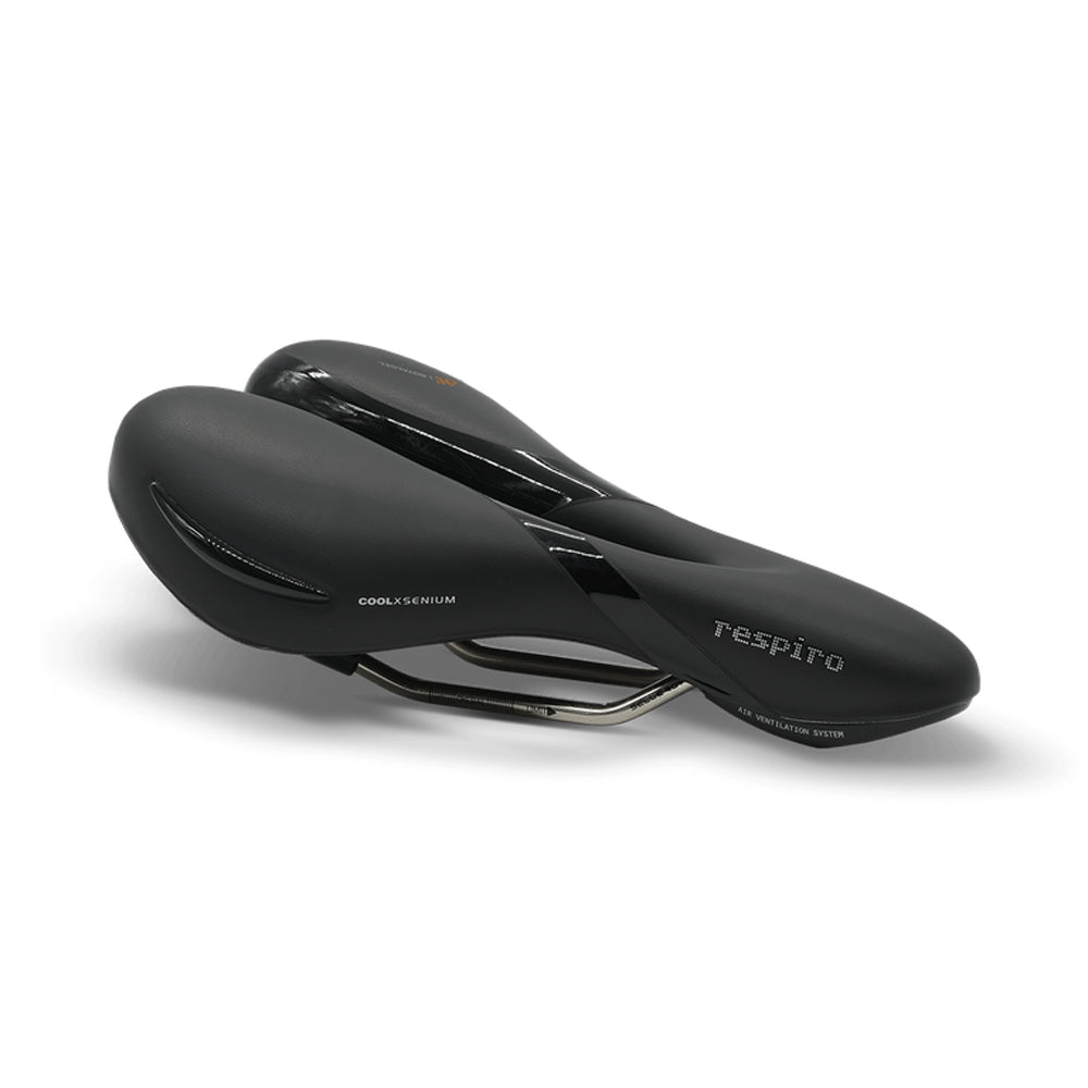 Selle Royal Respiro Moderate fietszadel in zwart, productfoto 1