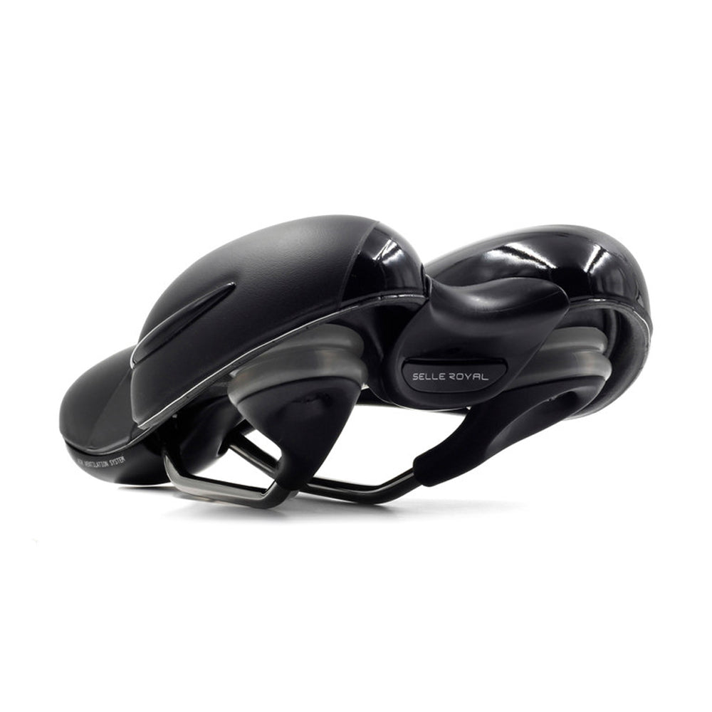 Selle Royal Respiro Moderate fietszadel in zwart, productfoto 4