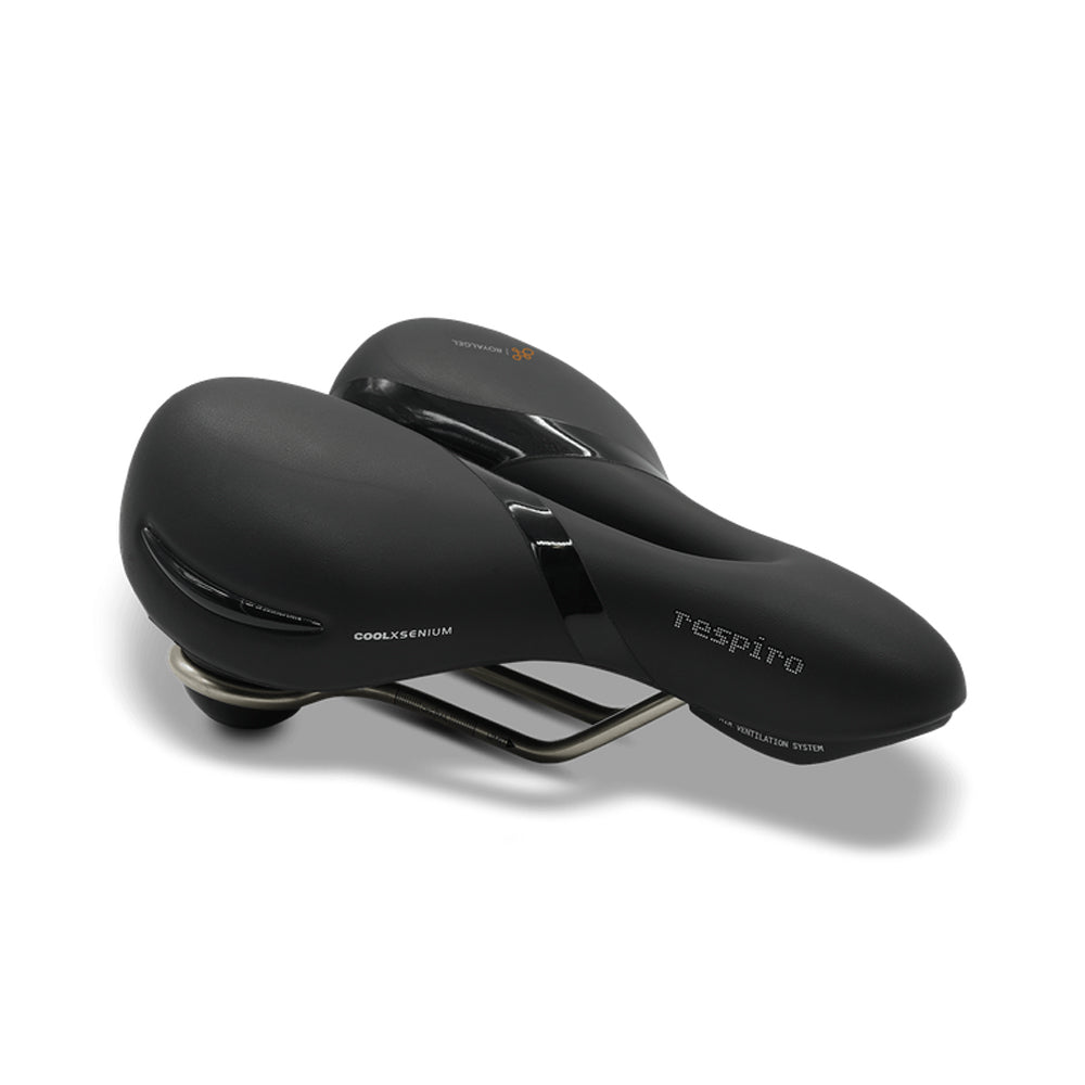 Selle Royal Respiro Relaxed fietszadel in zwart, productfoto 1