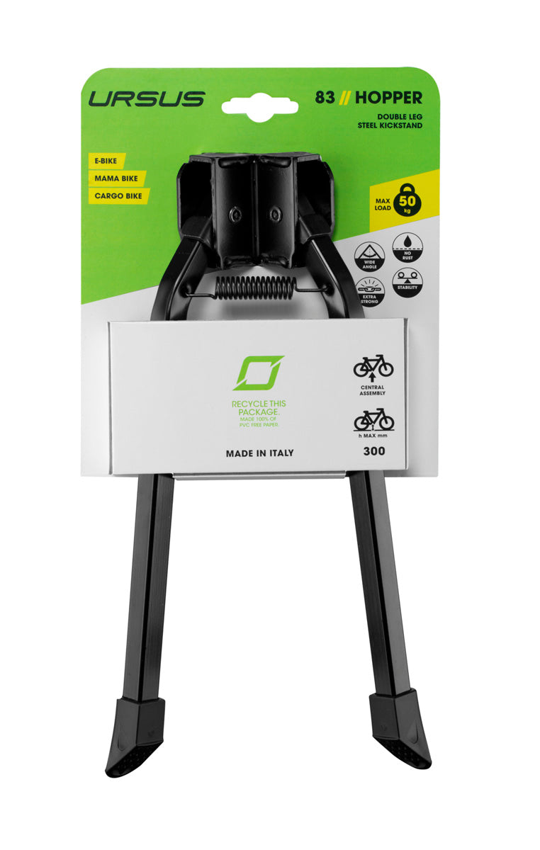 Ursus Hopper dubbele fietsstandaard 300 mm in zwart, in originele verpakking